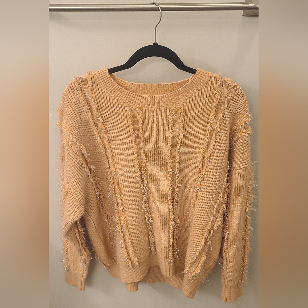 Peach sparkley forever 21 sweater